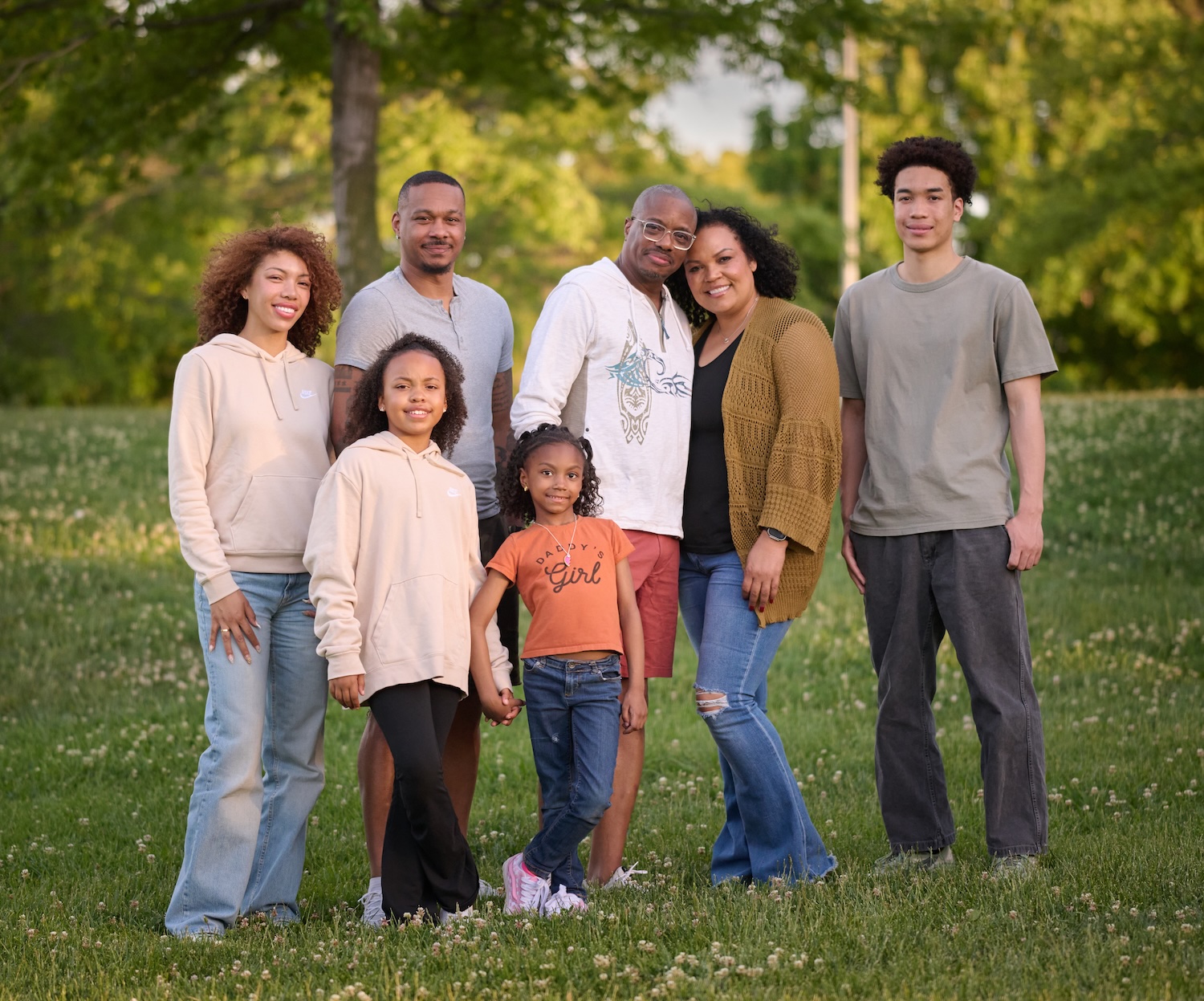 Frederick Van Johnson with partner Nichole and family, Tracy, California