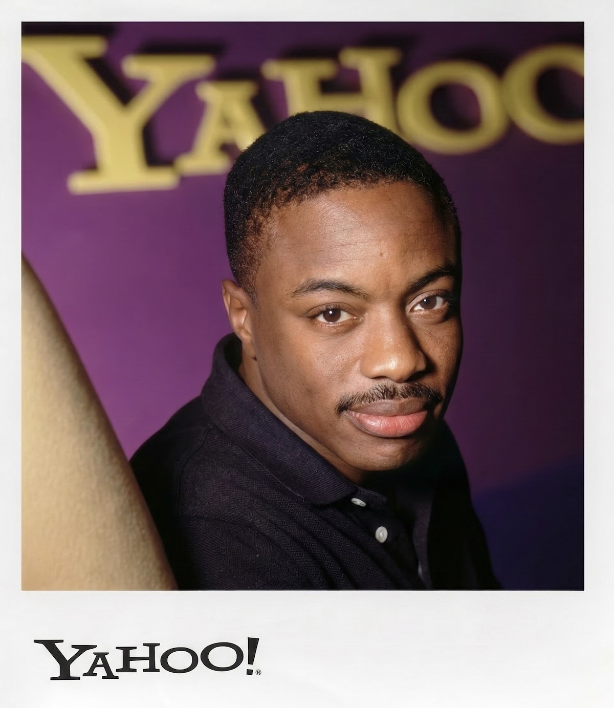 Frederick Van Johnson Yahoo employee badge Senior Marketing Manager mobile team