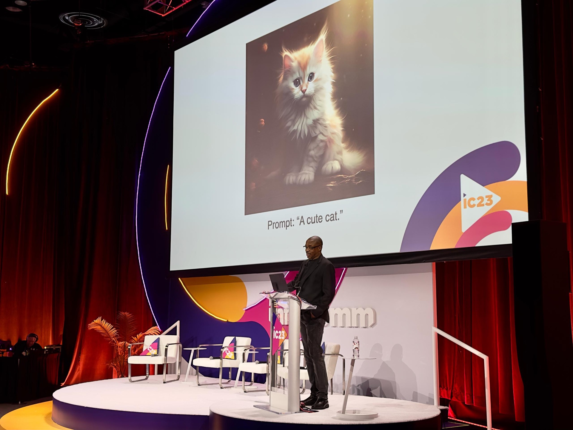 Frederick Van Johnson speaking at InfoComm 2023